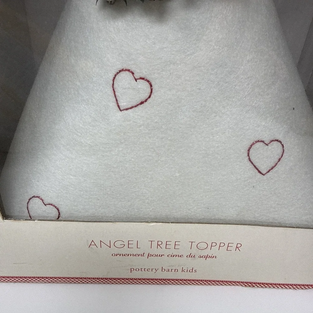Pottery Barn Kids Holiday Angel Tree Topper With Bells, Hearts, Wreath Christmas
